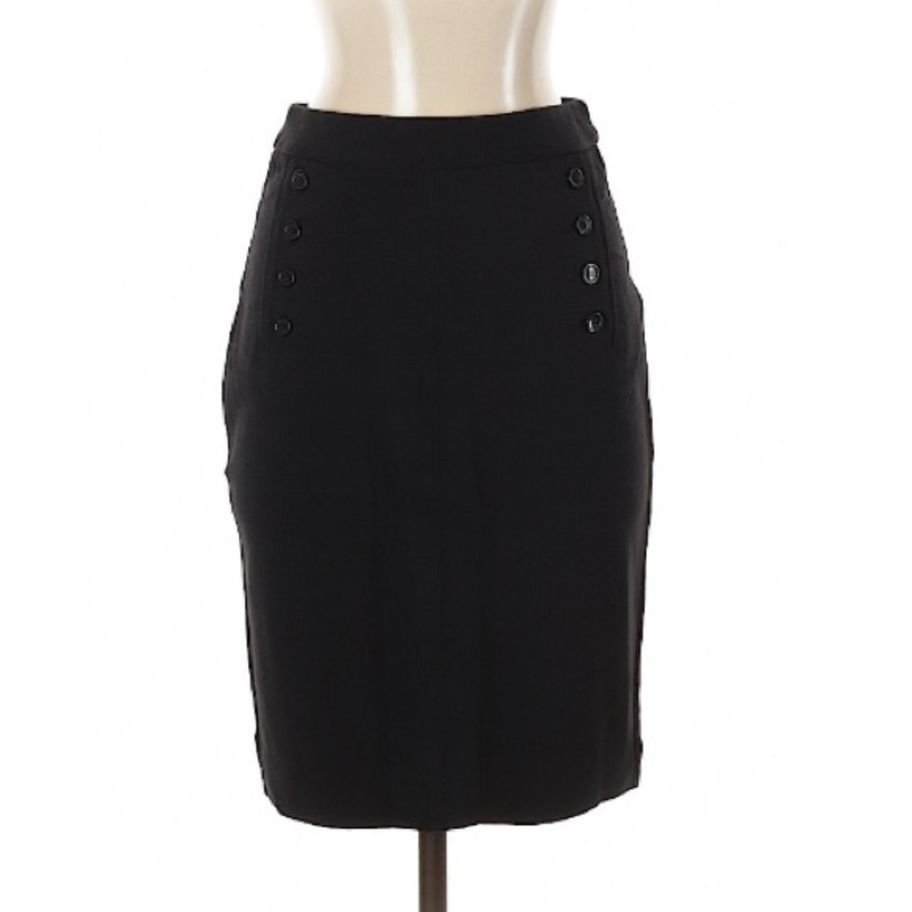 The Limited stretch-cotton skirt w/ button detail